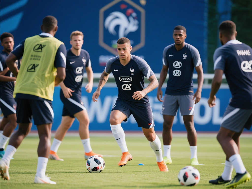 法国队训练画面曝光,核心球员状态在线 法国队训练画面曝光,核心球员状态在线